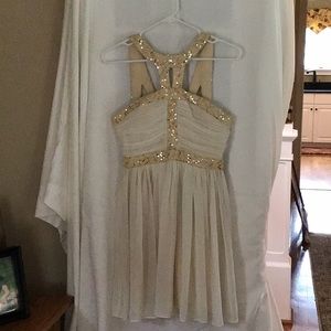 Gold cream dress